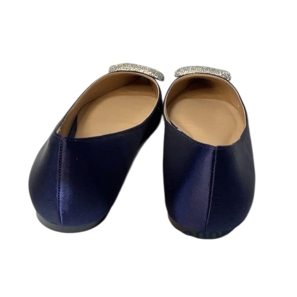 Steve Madden Blue and Silver Flats with Pointed Toe - Picture 3 of 5